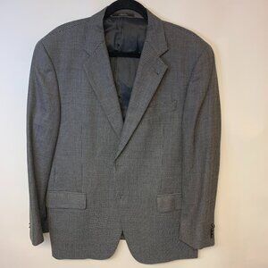 Joseph Abboud Mens Blazer Size 42S Grey Plaid Wool & Silk Classic Preppy USA